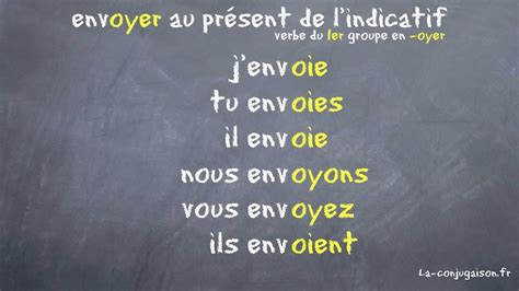 Se conjuguent ainsi envoyer et renvoyer. envoyer au présent de l'indicatif - La-conjugaison.fr ...