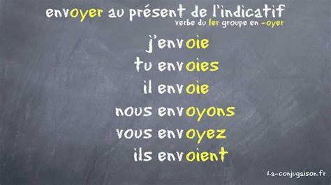 envoyer au présent de l'indicatif - La-conjugaison.fr - YouTube