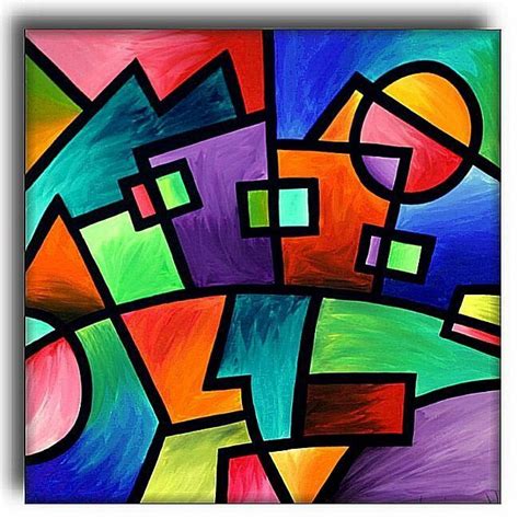 It looks great in this color combination featuring shapes. Artwork | Geometric shapes art, Geometric art, Geometric ...