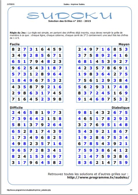 Sudoku facile, moyen, difficile, diabolique et démoniaque. Idées de jeux sur internet pour un été divertissant