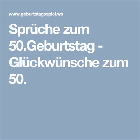 Für alle, die das älterwerden nicht so ernst nehmen eine kleine auswahl an lustigen gedichten zum. Sprüche zum 50.Geburtstag - Glückwünsche zum 50. | Sprüche ...