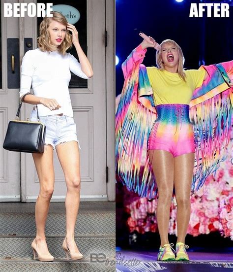 To help visualize her height, we've included a side by side comparison with other celebrities, short and tall! Taylor Swift Plastic Surgery Mystery SOLVED!