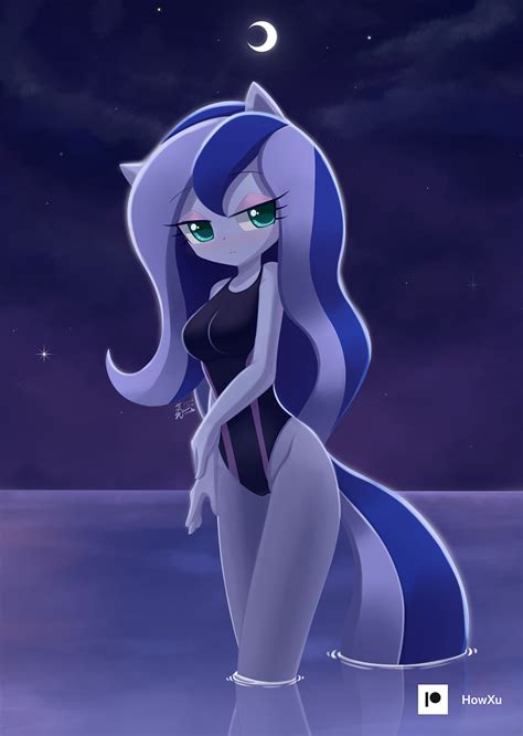 9 709 просмотров 9,7 тыс. #2463252 - safe, artist:howxu, princess luna, anthro ...