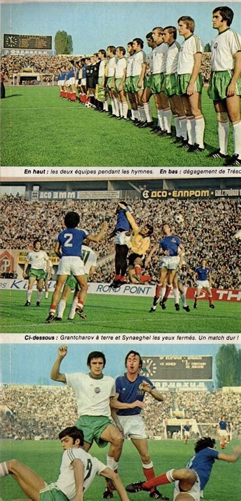 Mr foote et la fin de match bulgarie 1976. Bulgaria 2 France 2 in Oct 1976 in Sofia. Action from the ...