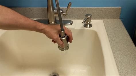 Carefully remove the old faucet off of the sink. Kitchen Faucet - YouTube