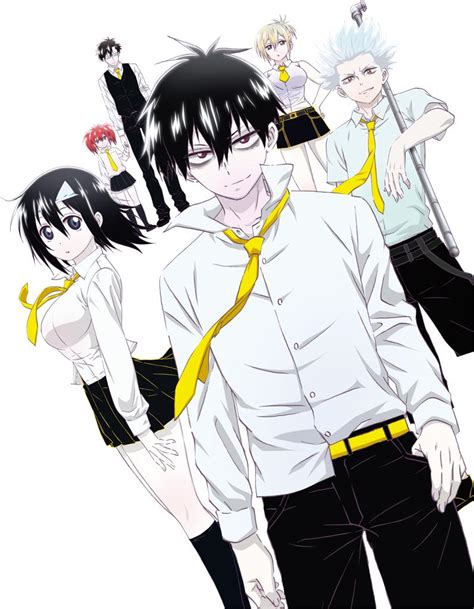 The character designs are all fairly standard and even bland at times but they still stand out thanks to some vivid color choices. Blood lad key visual 2 (Brains Base) : anime