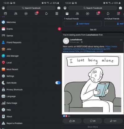 How to turn on facebook dark mode. Dark Mode now Rolling Out to Facebook Lite App Globally ...