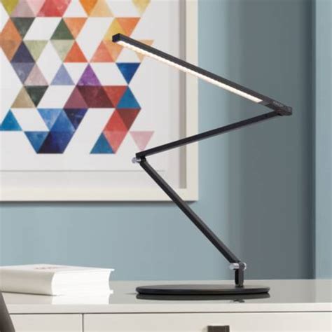 The special neck joint maintains the head's tilt as the arm swings up or down. Gen 3 Black Z-Bar Slim Daylight LED Touch Dimmer Desk Lamp ...