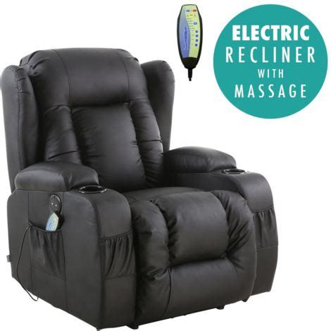 $5.00 coupon applied at checkout save $5.00 with coupon. CAESAR BLACK ELECTRIC LEATHER AUTO RECLINER MASSAGE HEATED ...