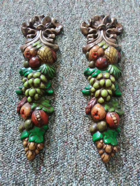 Great selection of ceramic decor! Vintage Fruit Wall Decor Ceramic Mold Set Of Two #Fruit | Ceramic molds, Hanging wall decor ...