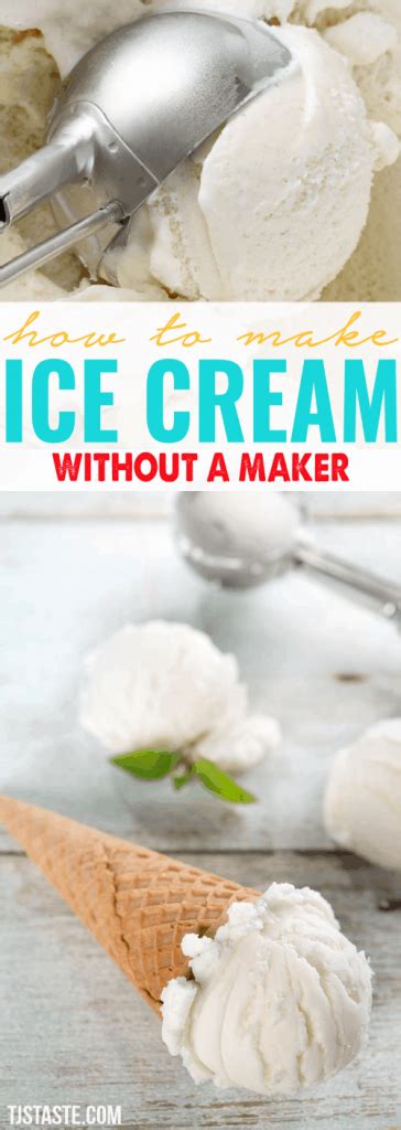 Pour into a resealable container, cover the surface with plastic wrap, then seal. How to Make Ice Cream Without a Maker • Homemade • TJsTaste.com