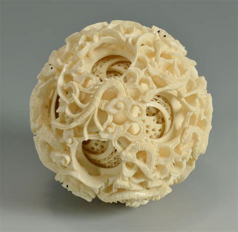 Every link seems to be. Lot 2: Large Carved Asian Ivory Puzzle Ball on Stand ...