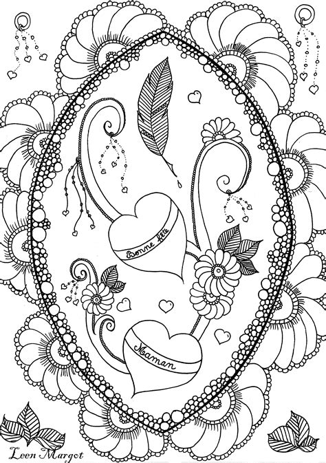 Have you thought of the special gift you're going to give to your mother? Leen margot mothers day - Flowers Adult Coloring Pages ...