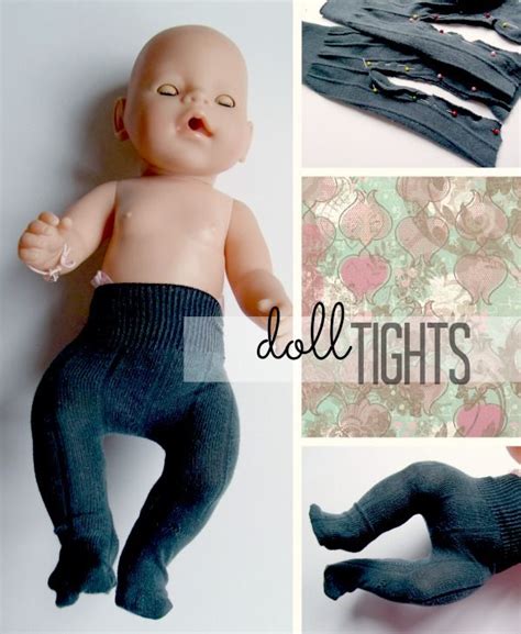 Trotz status anfängerin habe ich die anleitungen verstanden. Doll tights made of a sock | Babypuppe kleidung, Puppen kleidung nähen und Puppen