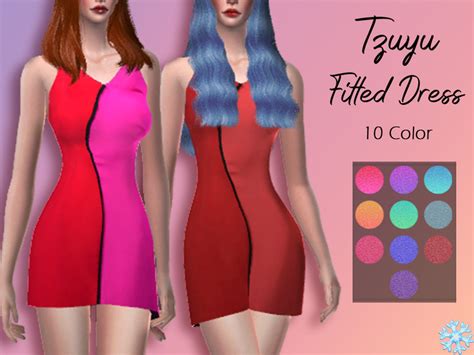 Tzuyu twice red carpet dress. Lisaminicatsims' LMCS Tzuyu Fitted Dress