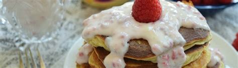 Yogurt pancakes are fluffy, a snap to whip together, and a great way to work some extra nutrition into the most important meal of the day. Greek Yogurt Pancakes with Creamy Lemon-Raspberry Sauce ...