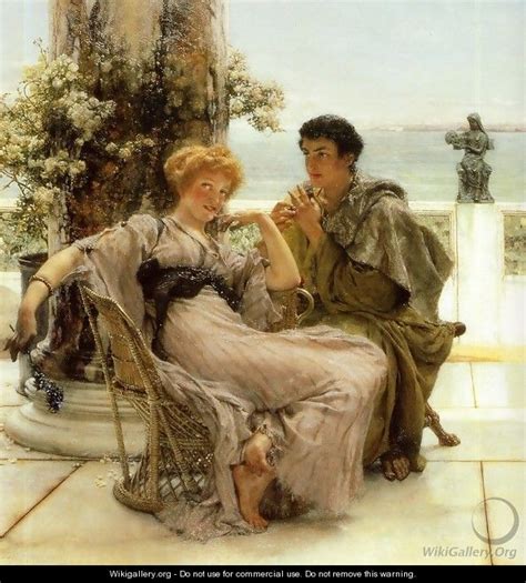 Who are the two daughters of alma tadema? Courtship The Proposal - Sir Lawrence Alma-Tadema ...