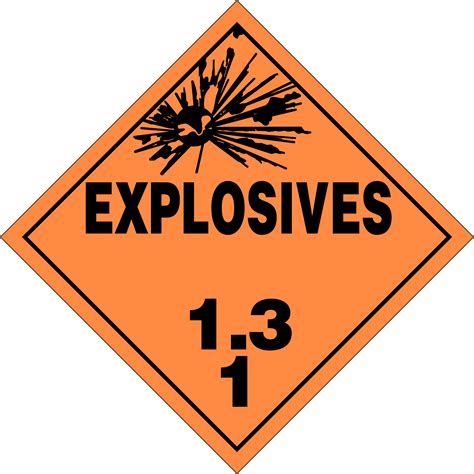 Fortunately, you can cut back on some of the time it takes to create your own labels by using. Class 1 - Explosives - Placards and Labels according 49 ...