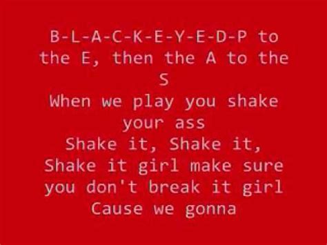 Check spelling or type a new query. Pump It - Black Eyed Peas Lyrics (HQ | Lyrics, Black eyed ...