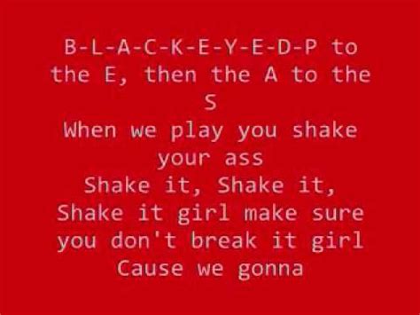 Check spelling or type a new query. Pump It - Black Eyed Peas Lyrics (HQ | Lyrics, Black eyed ...