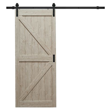 Barn door can be utilized for wardrobes,cabinets,cupboards,interior doors and room dividers. TRUporte 36 inch x 84 inch Sandstone K Design Rustic Barn ...