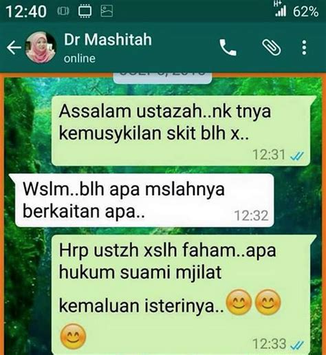 Ini kerana ia (kemaluan suami) dapat saya teringat pakar sakit puan, dr ismail thambi pernah menyatakan bahawa bakteria yang berada di mulut adalah sangat banyak berbanding di. Jawapan Dari Dr. Masyhitah Isu Hukum Suami Jilat Kemaluan ...