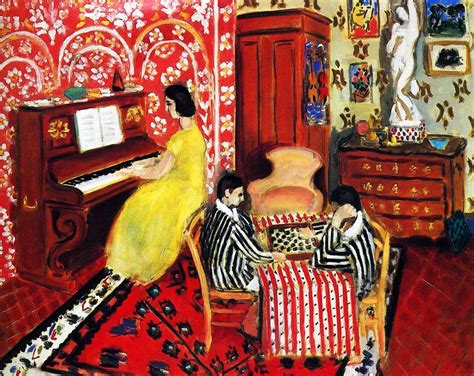 Sotheby's recently produced this short video recreating matisse in his studio painting one of his finest nice interiors 'la lecon de piano'. "Pianiste et joueur d'échecs", 1924 Huile sur toile d ...