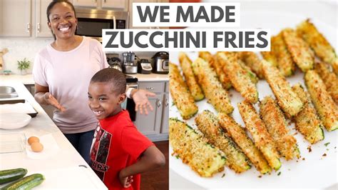 Set one piece on its end and cut it in half lengthwise. ZUCCHINI FRIES RECIPE | How to make Zucchini Fries | Baked ...