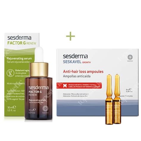 .growth treatment,hair serum,anti hair loss, thinning, balding, repairs hair follicles, promotes thicker, stronger hair , and promotes hair regrowth. Sesderma Factor G - Rejuvenating Serum + Seskavel Anti ...