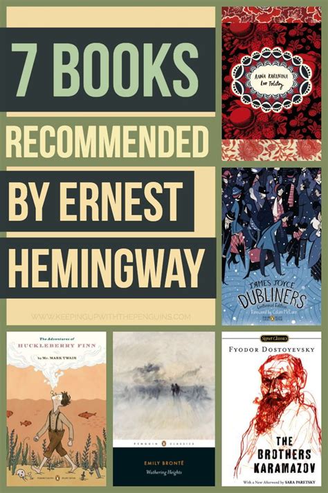 Still, with as many books as. 7 Books Recommended by Ernest Hemingway in 2020 | Books ...