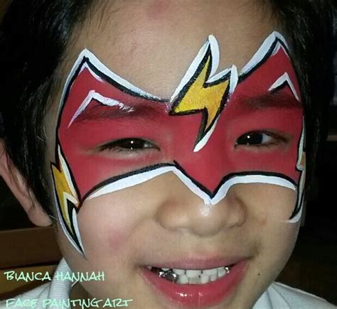 Flash draws funny things on a person's face in justice league. Flash Face Painting by Bianca Hannah | Face painting easy, Face painting, Flash face paint