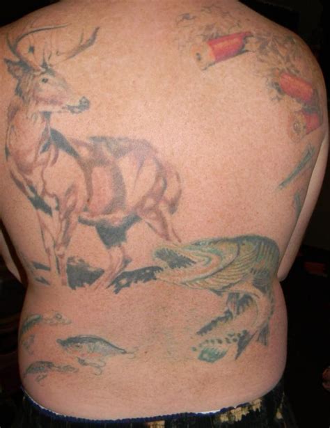 This is because not a lot of people can connect or you can also go for some mountains if you want to bring the design back to life, and to make it look realistic. tattoos related to hunting and fishing - Hunting Related ...