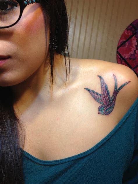 Cute tattoos, made on back shoulder. Front Shoulder Tattoos Designs, Ideas and Meaning ...