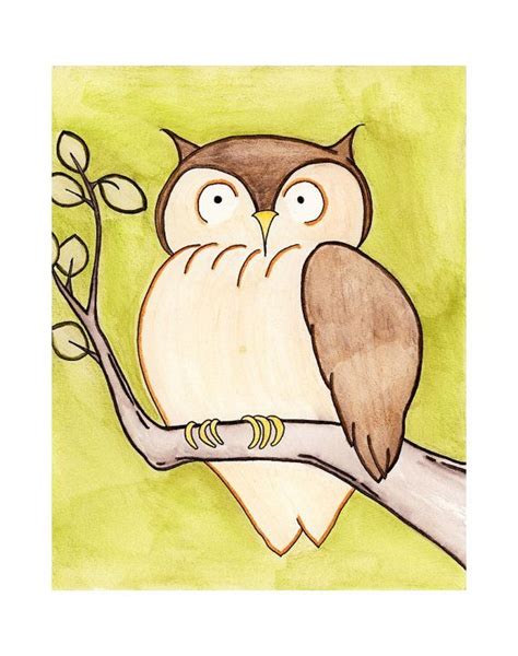 It helped me a lot with the color mixing and doing the owls eyes. Owl On Tree Branch...by sweetmelodydesigns | Owl art print ...
