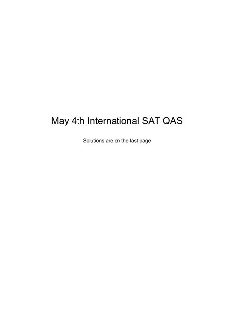Contrary to what many people think, the sat is not a test of iq general intelligence ; May 2019 International SAT QAS.pdf | DocDroid