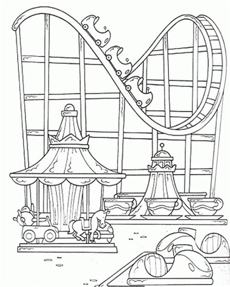 Información, fotos y videos en milenio. Carousel and Roller Coaster in Disney Parks Coloring Sheet ...