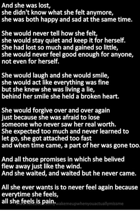 Jack spends the whole day just walking around. And She Was Lost She Didn't Know What She Felt Anymore She ...