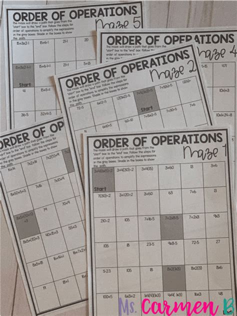 Passive, reported speech, conditionals, imperative, time clauses, relative clauses, gerunds and infinitives, indirect questions and verb objects. Hands-On Activities for Order of Operations in Math in ...