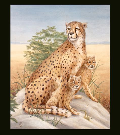 Affordable and search from millions of royalty free images, photos and vectors. Cheetah With Cubs Oil Painting By Marsha Bowers ...