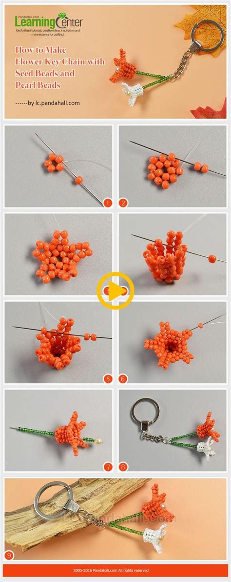 Collection by minta geyer • last updated 11 weeks ago. Tutorial on How to Make Flower Key Chain with Seed Beads ...