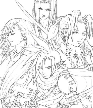 Only the best hd background pictures. FinalFantasy7 oekaki lineart by kashigi on DeviantArt