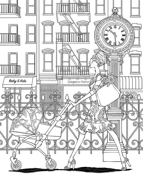 Adult coloring pages reduce stress. Fashion Forward: A Stress Relieving Adult Coloring Book ...