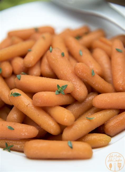 Baby carrots can be cooked whole. Sweet Glazed Carrots - Like Mother Like Daughter