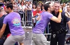 gay pride parade nypd officer police cop paige gets down dance