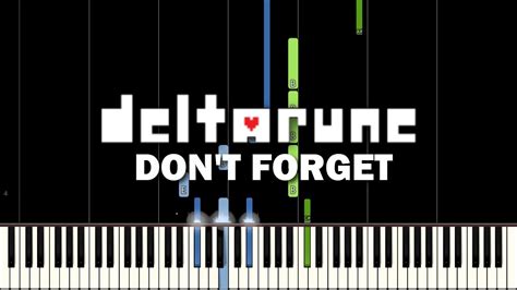 It is accessible after solving the piano puzzle. Delta Rune (Undertale 2) - Don't Forget (Piano Tutorial ...