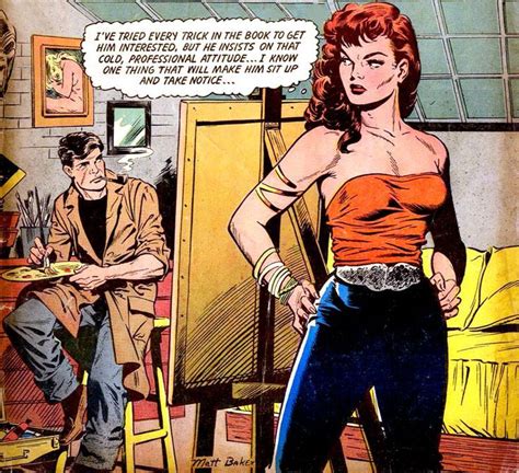 Clarence matthew baker was an american comic book artist and illustrator, best known for drawing early comics heroines such as the costumed. art of matt baker | Matt baker, Romance comics, Artists ...