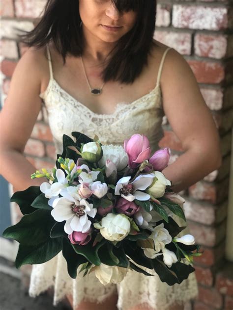 Ideas for magnolia wedding flowers. Silk Wedding Bouquet-Bridal Bouquet-Magnolias bouquet ...