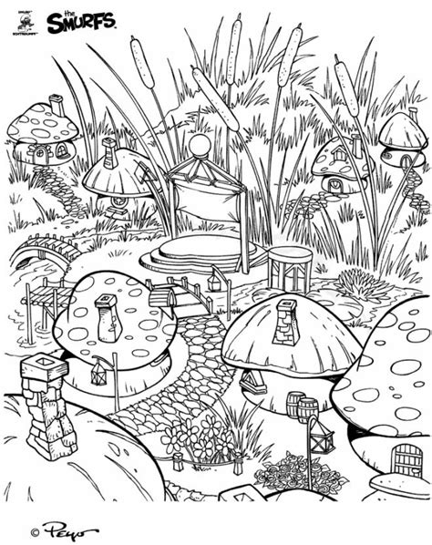 Free printable Villages coloring pages