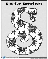 ⭐ free printable snowflake coloring book. S is for Snowflake - Projects for Preschoolers