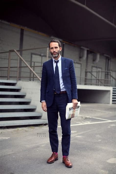 Since brogues are so common these days and are one of the most worn shoe types, we give you 7 trendy ways of wearing them with your outfits. Beard and suit and brogues... | Mens street style, Mens ...